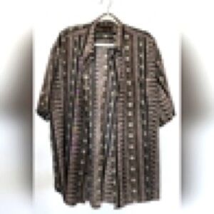 Men's Stylish Brown Patterned Shirt Jacket